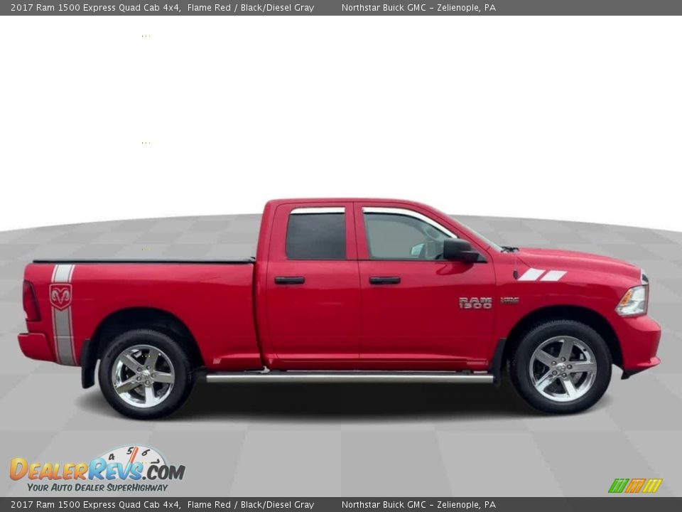 2017 Ram 1500 Express Quad Cab 4x4 Flame Red / Black/Diesel Gray Photo #9