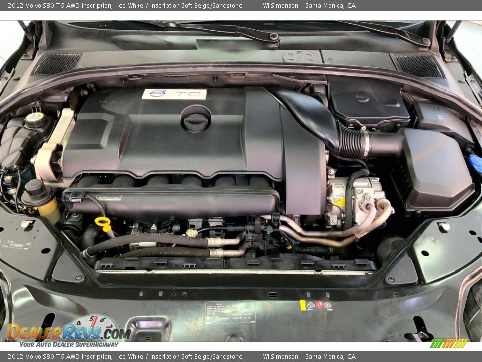 2012 Volvo S80 T6 AWD Inscription 3.0 Liter Turbocharged DOHC 24-Valve VVT Inline 6 Cylinder Engine Photo #17