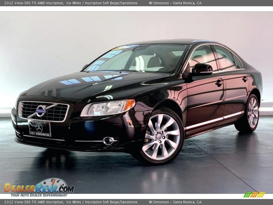 2012 Volvo S80 T6 AWD Inscription Ice White / Inscription Soft Beige/Sandstone Photo #24