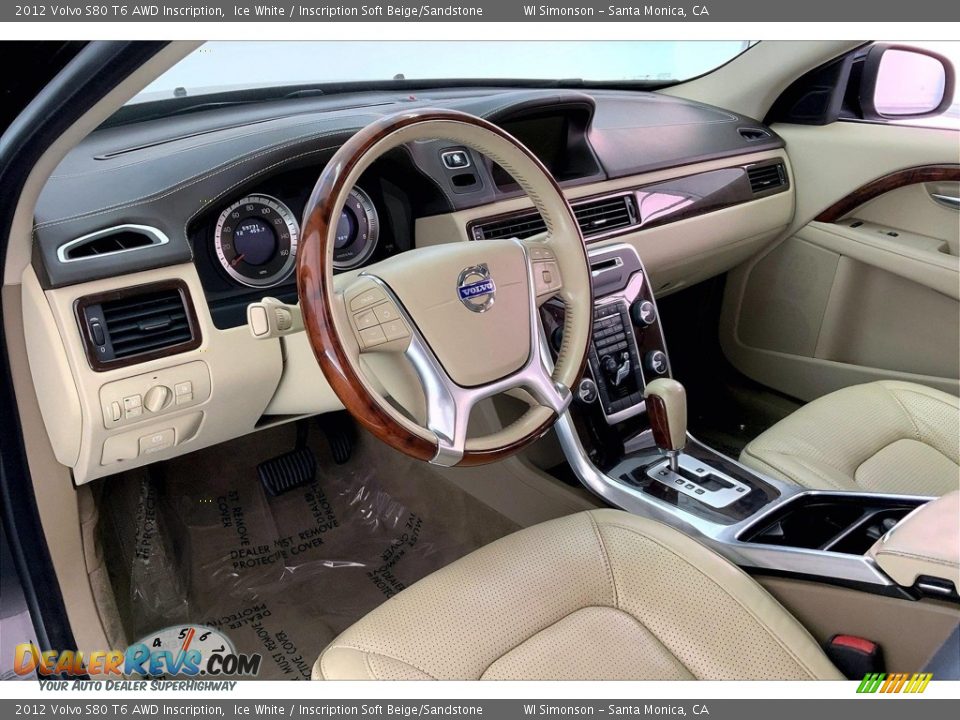 Inscription Soft Beige/Sandstone Interior - 2012 Volvo S80 T6 AWD Inscription Photo #27