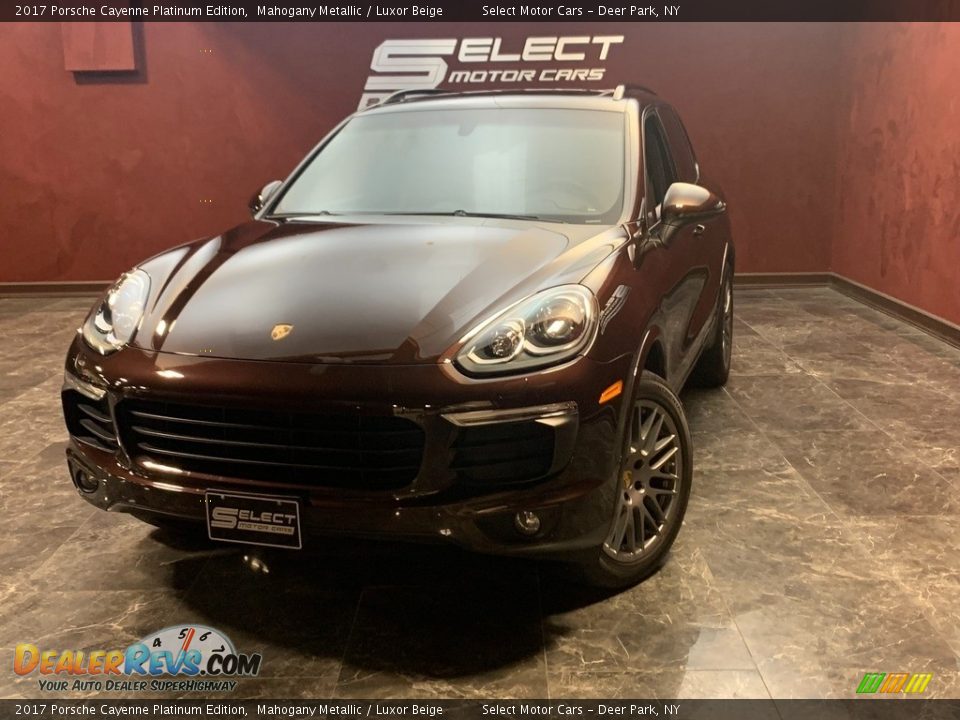 2017 Porsche Cayenne Platinum Edition Mahogany Metallic / Luxor Beige Photo #1