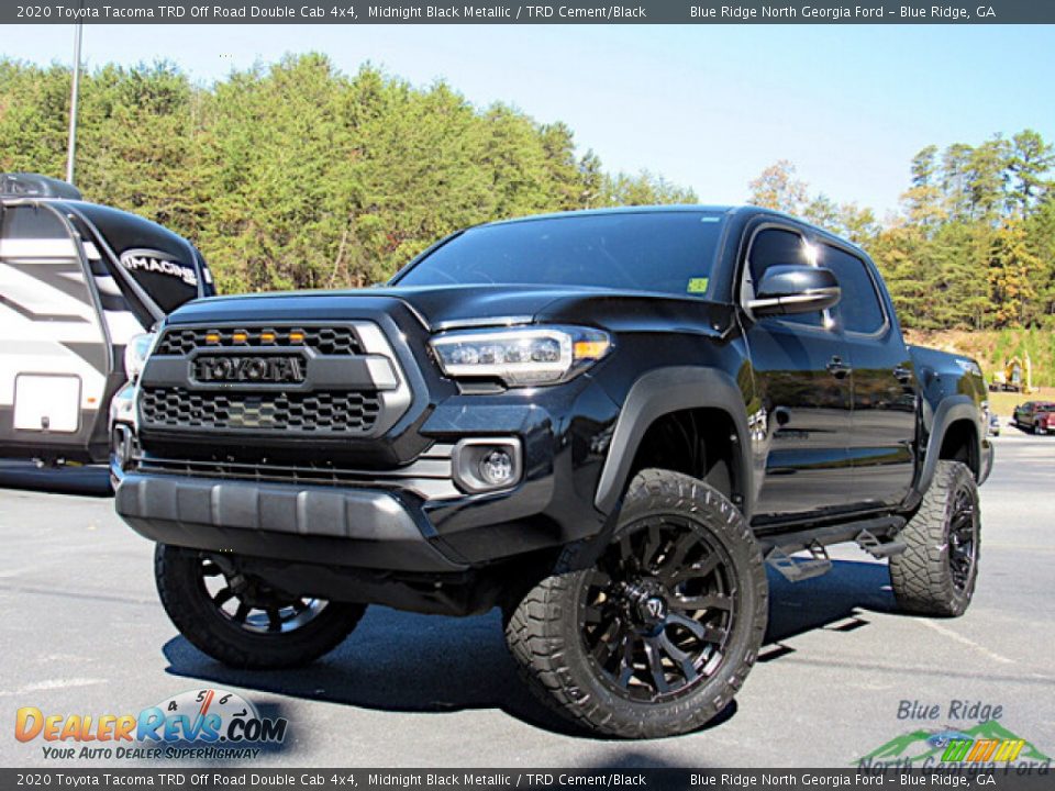 2020 Toyota Tacoma TRD Off Road Double Cab 4x4 Midnight Black Metallic / TRD Cement/Black Photo #1