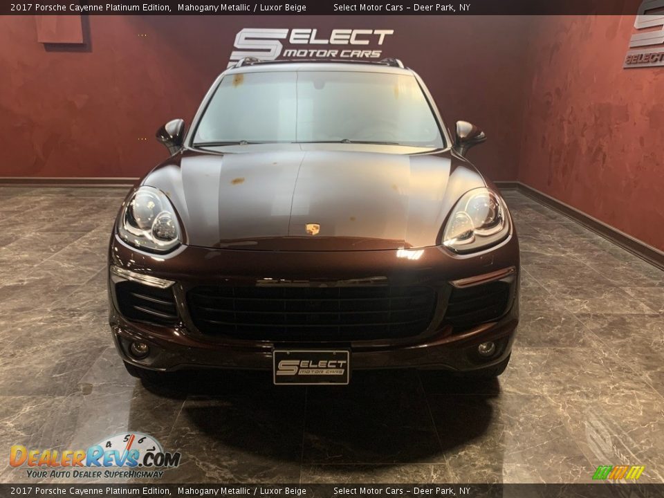 2017 Porsche Cayenne Platinum Edition Mahogany Metallic / Luxor Beige Photo #2