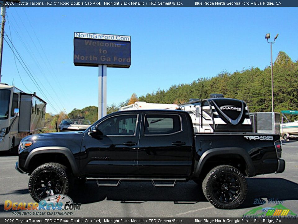 2020 Toyota Tacoma TRD Off Road Double Cab 4x4 Midnight Black Metallic / TRD Cement/Black Photo #2