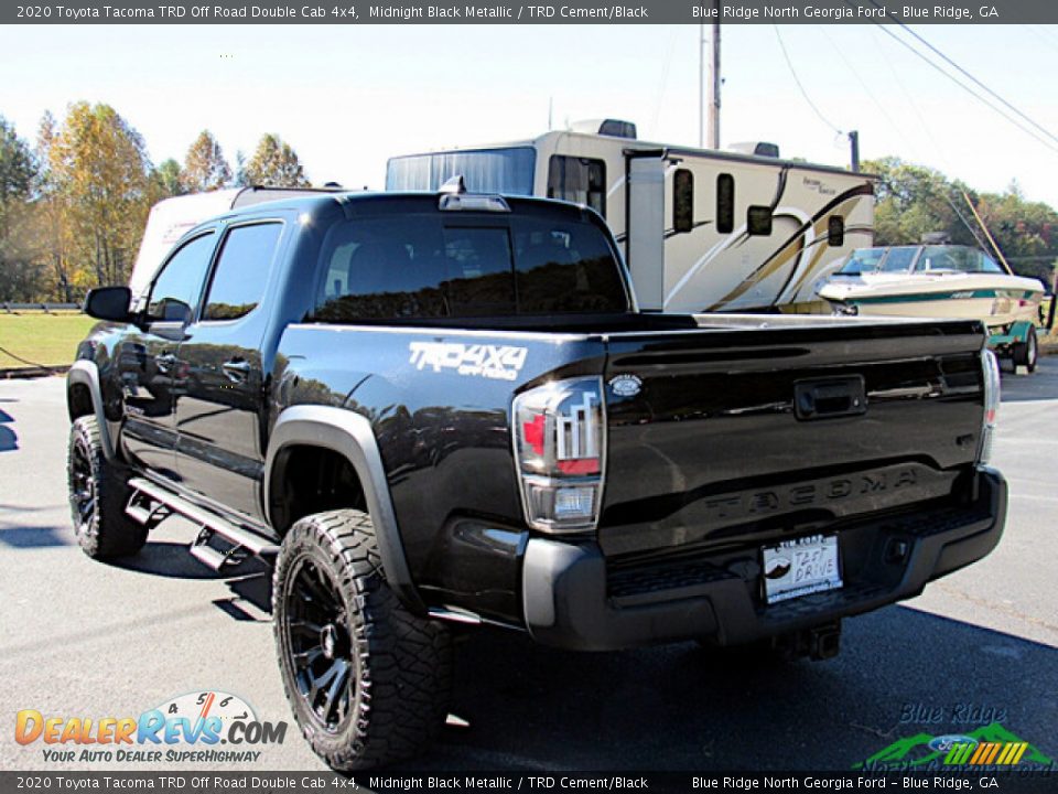 2020 Toyota Tacoma TRD Off Road Double Cab 4x4 Midnight Black Metallic / TRD Cement/Black Photo #3