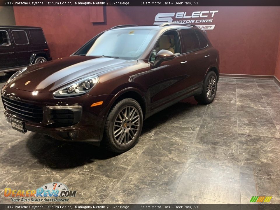 2017 Porsche Cayenne Platinum Edition Mahogany Metallic / Luxor Beige Photo #5