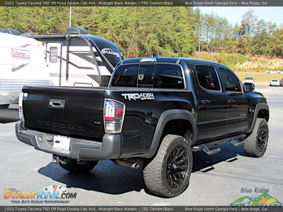 2020 Toyota Tacoma TRD Off Road Double Cab 4x4 Midnight Black Metallic / TRD Cement/Black Photo #5