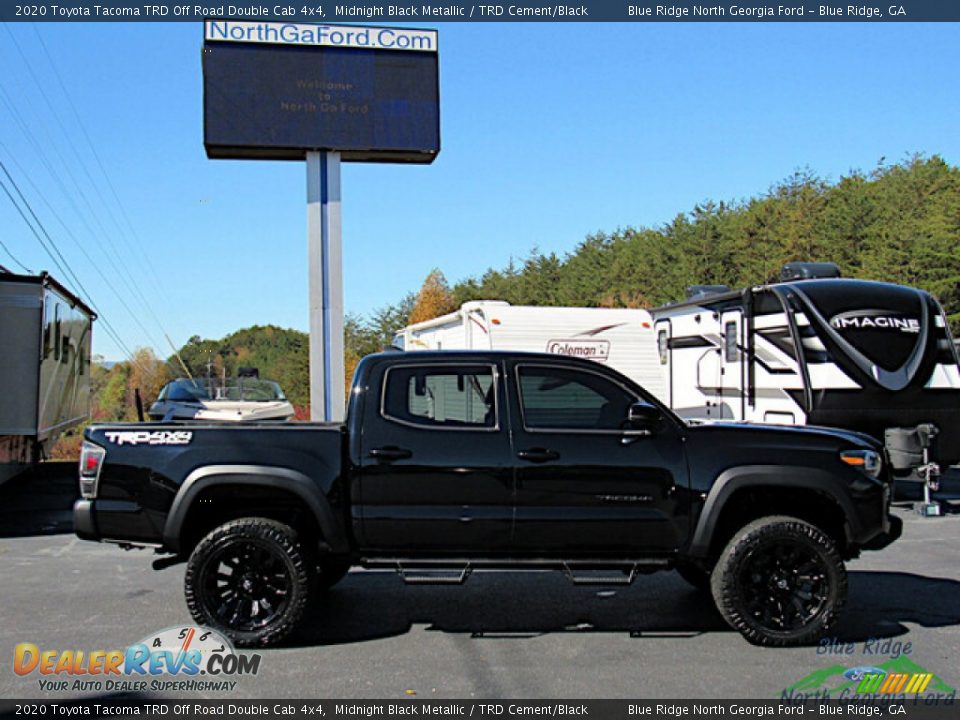 2020 Toyota Tacoma TRD Off Road Double Cab 4x4 Midnight Black Metallic / TRD Cement/Black Photo #6