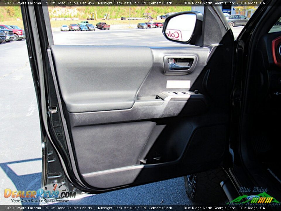 2020 Toyota Tacoma TRD Off Road Double Cab 4x4 Midnight Black Metallic / TRD Cement/Black Photo #10