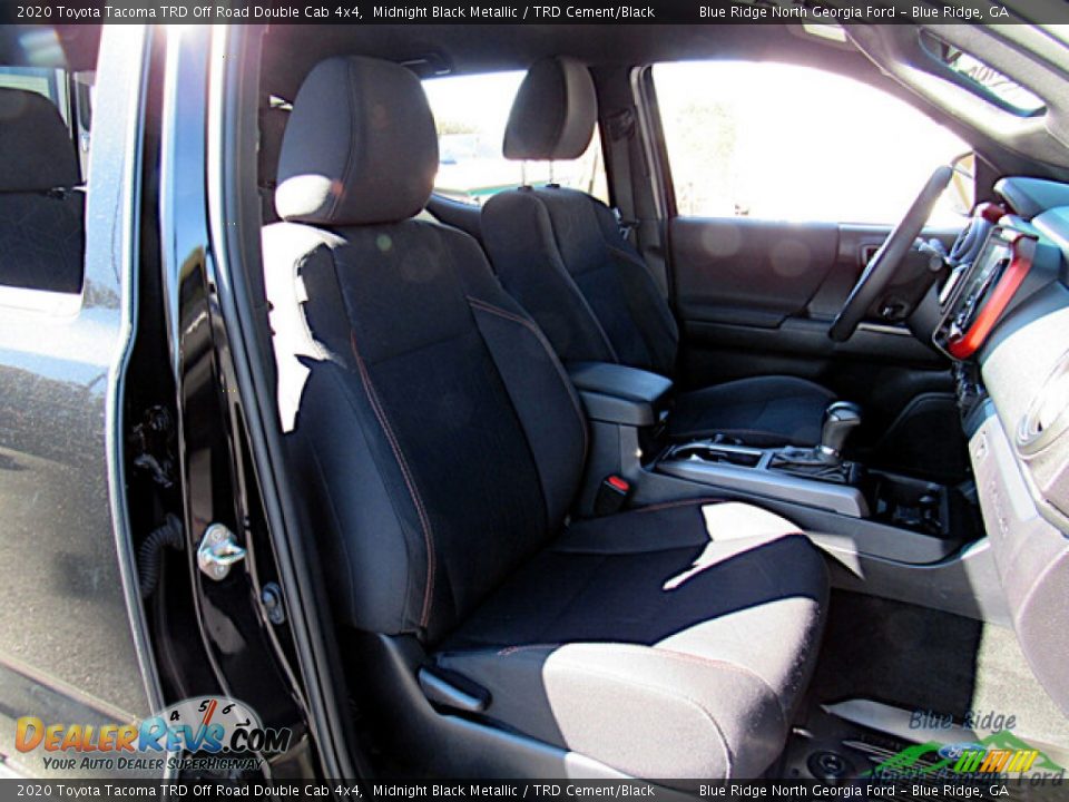 2020 Toyota Tacoma TRD Off Road Double Cab 4x4 Midnight Black Metallic / TRD Cement/Black Photo #12