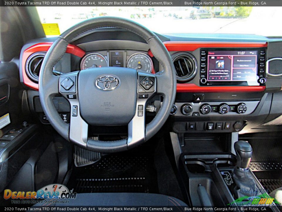 2020 Toyota Tacoma TRD Off Road Double Cab 4x4 Midnight Black Metallic / TRD Cement/Black Photo #15