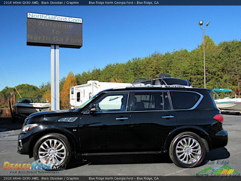 Black Obsidian 2016 Infiniti QX80 AWD Photo #2