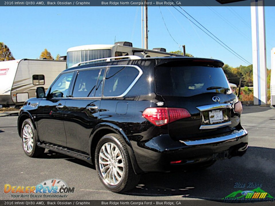 2016 Infiniti QX80 AWD Black Obsidian / Graphite Photo #3