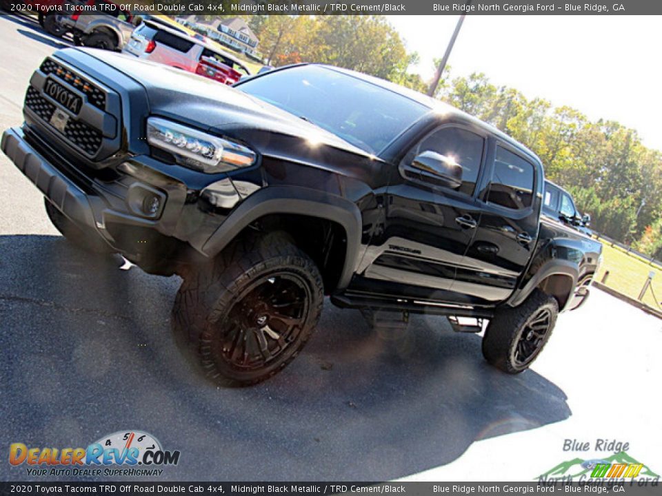 2020 Toyota Tacoma TRD Off Road Double Cab 4x4 Midnight Black Metallic / TRD Cement/Black Photo #24