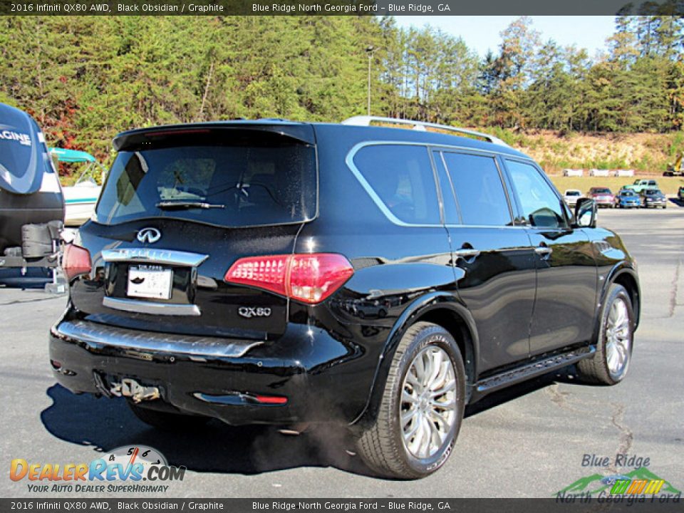 2016 Infiniti QX80 AWD Black Obsidian / Graphite Photo #5