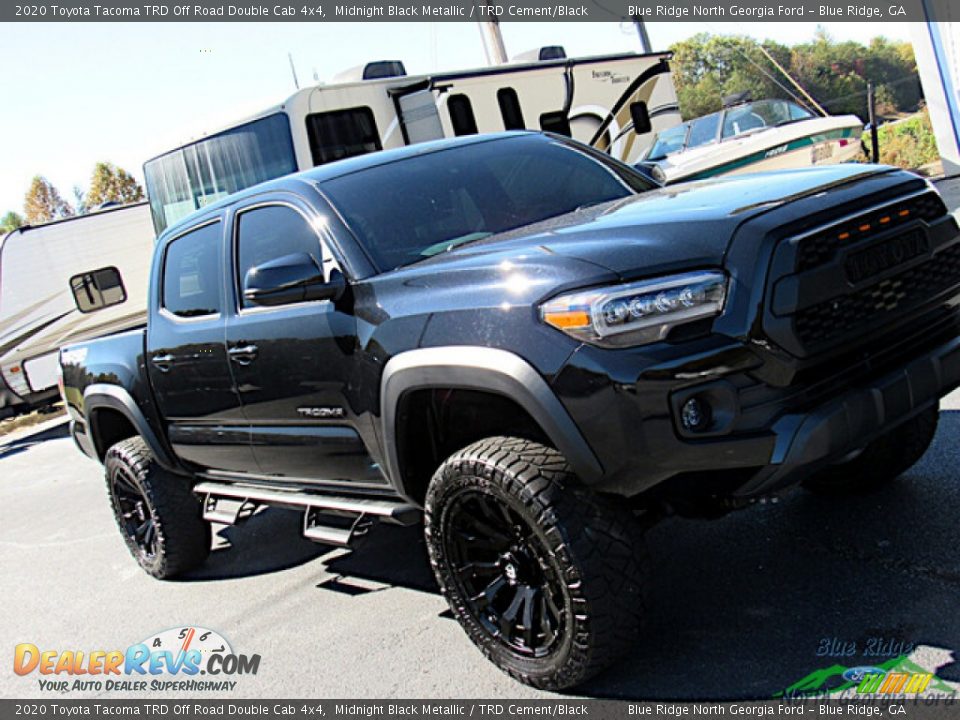 2020 Toyota Tacoma TRD Off Road Double Cab 4x4 Midnight Black Metallic / TRD Cement/Black Photo #25