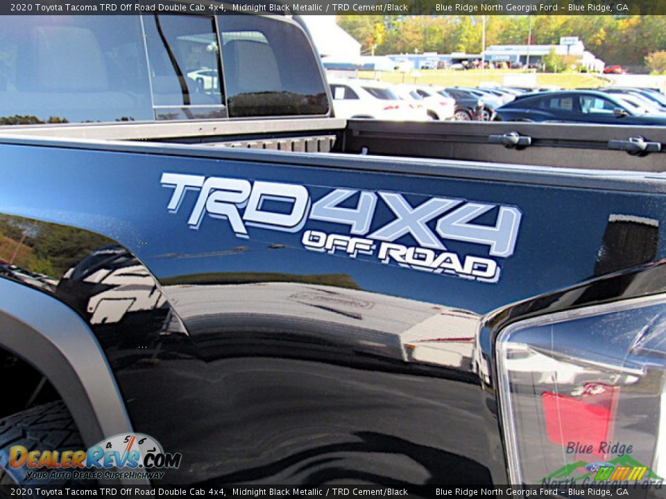 2020 Toyota Tacoma TRD Off Road Double Cab 4x4 Midnight Black Metallic / TRD Cement/Black Photo #28
