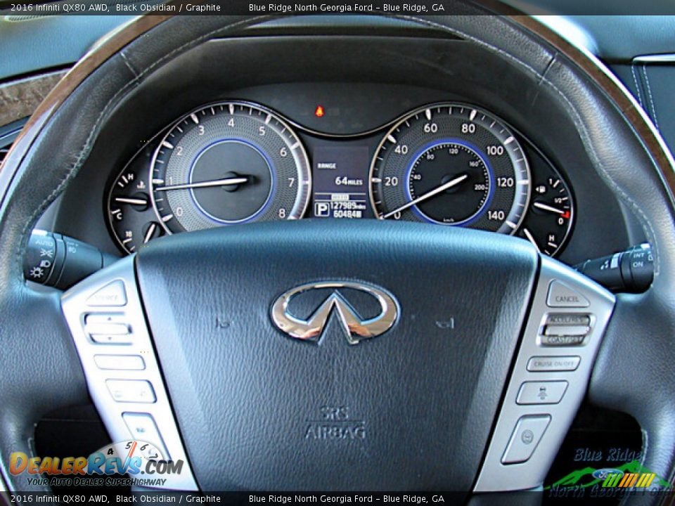 2016 Infiniti QX80 AWD Steering Wheel Photo #19