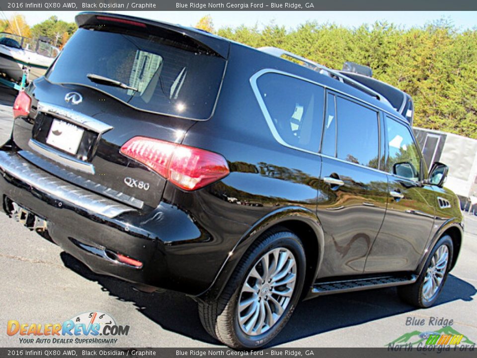 2016 Infiniti QX80 AWD Black Obsidian / Graphite Photo #29