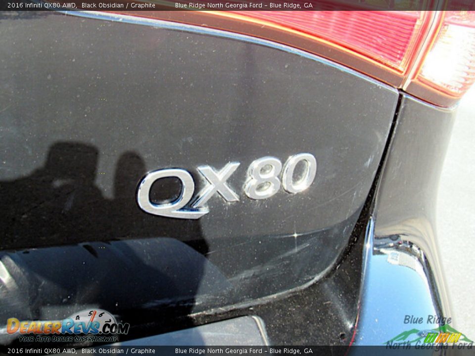 2016 Infiniti QX80 AWD Black Obsidian / Graphite Photo #31