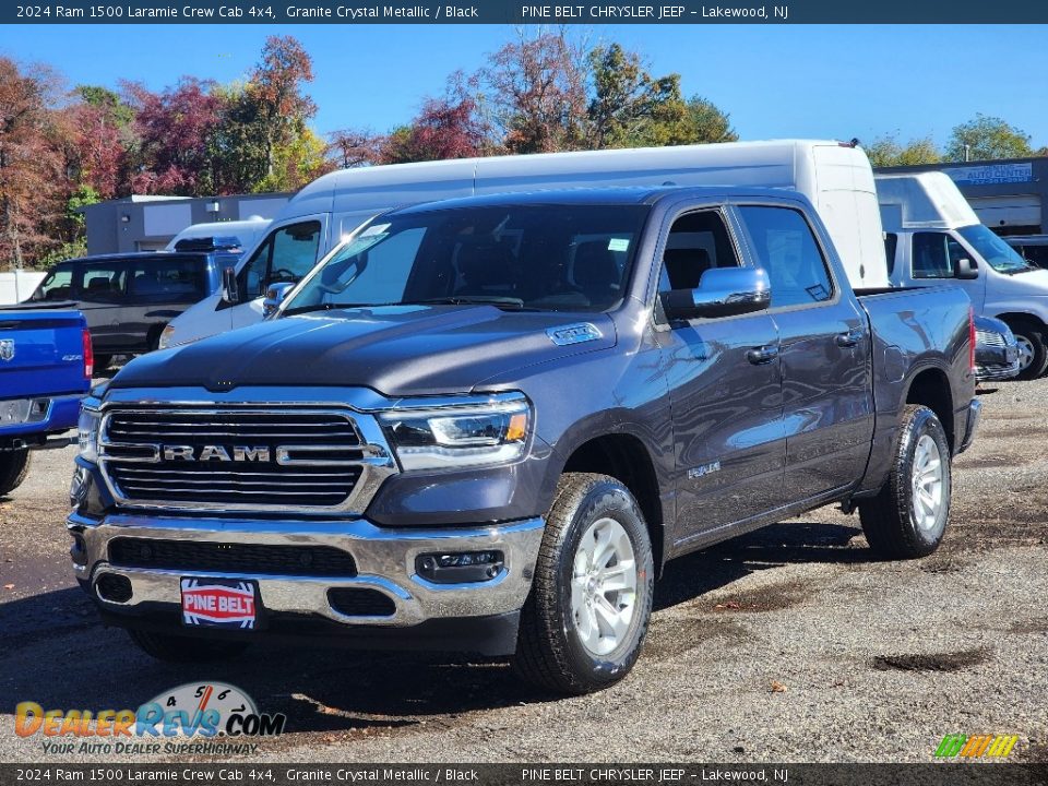 2024 Ram 1500 Laramie Crew Cab 4x4 Granite Crystal Metallic / Black Photo #1