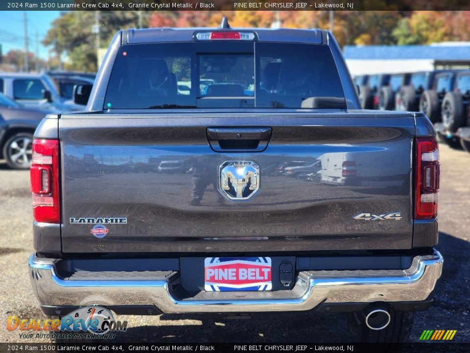 2024 Ram 1500 Laramie Crew Cab 4x4 Granite Crystal Metallic / Black Photo #6