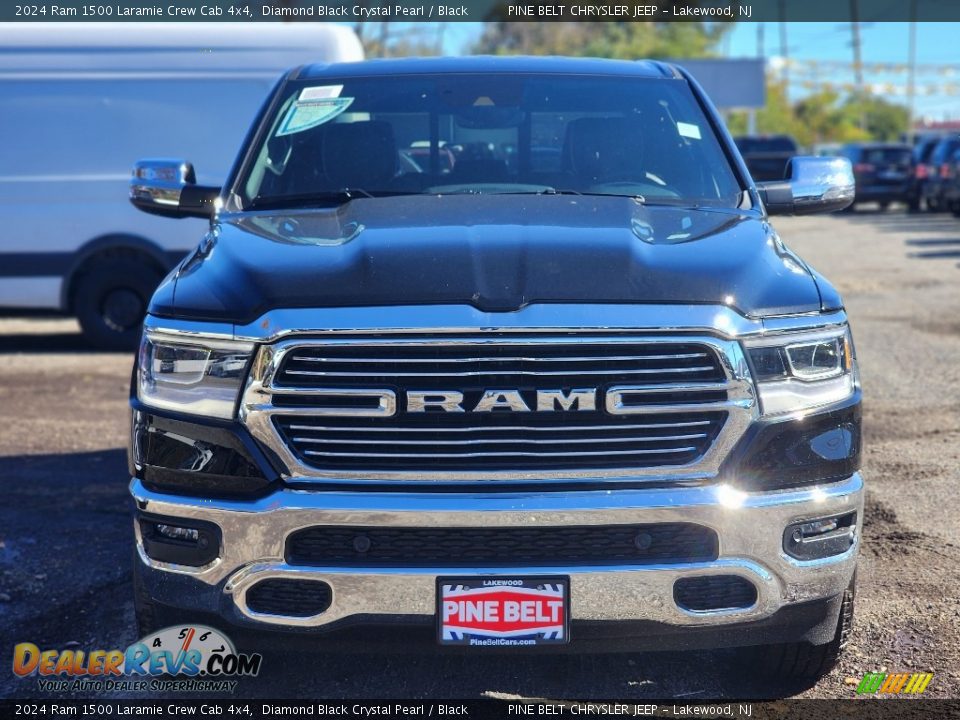 2024 Ram 1500 Laramie Crew Cab 4x4 Diamond Black Crystal Pearl / Black Photo #2