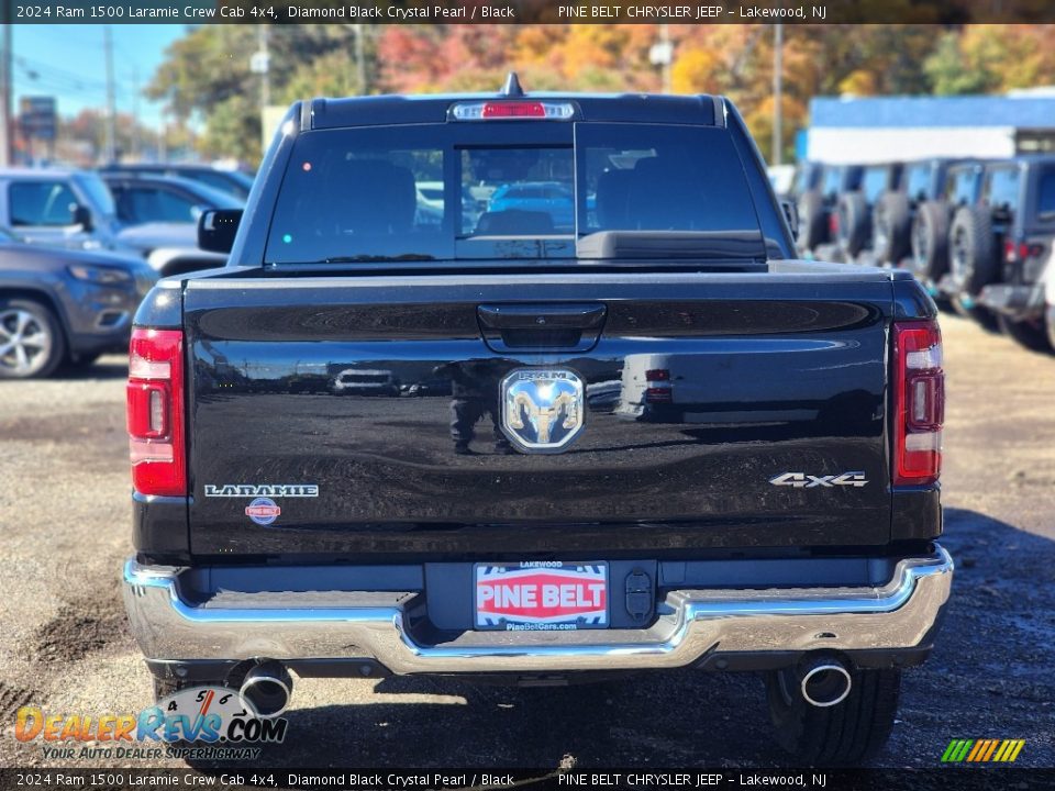 2024 Ram 1500 Laramie Crew Cab 4x4 Diamond Black Crystal Pearl / Black Photo #6