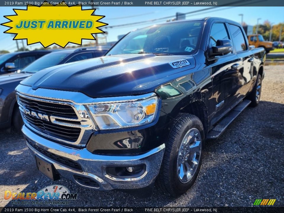 2019 Ram 1500 Big Horn Crew Cab 4x4 Black Forest Green Pearl / Black Photo #1