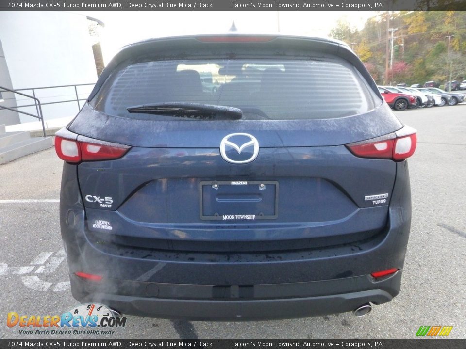 2024 Mazda CX-5 Turbo Premium AWD Deep Crystal Blue Mica / Black Photo #3