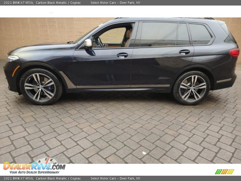 2021 BMW X7 M50i Carbon Black Metallic / Cognac Photo #5