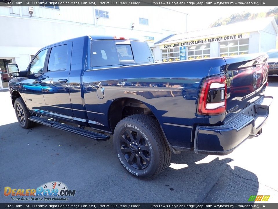 Patriot Blue Pearl 2024 Ram 3500 Laramie Night Edition Mega Cab 4x4 Photo #3