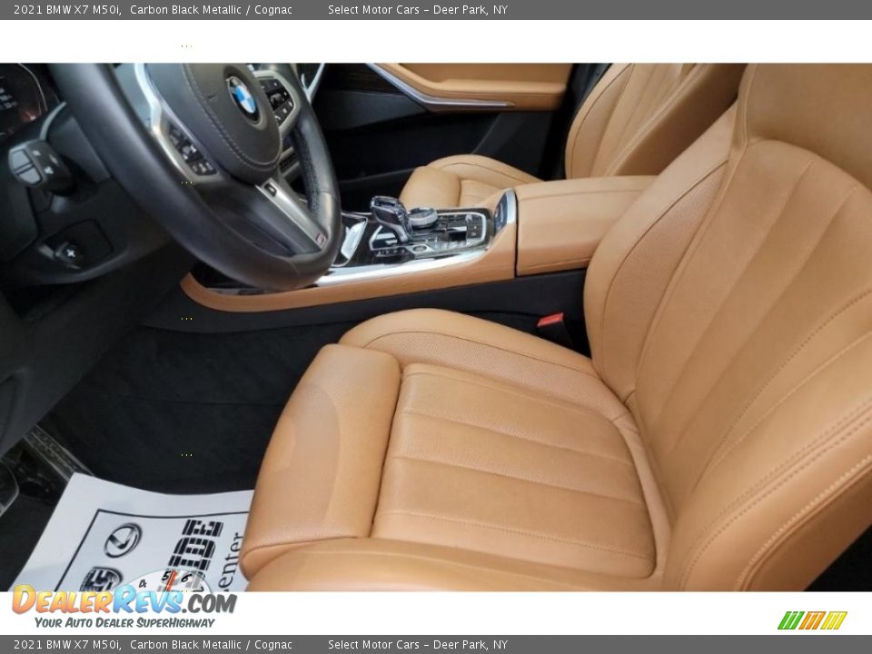 2021 BMW X7 M50i Carbon Black Metallic / Cognac Photo #7