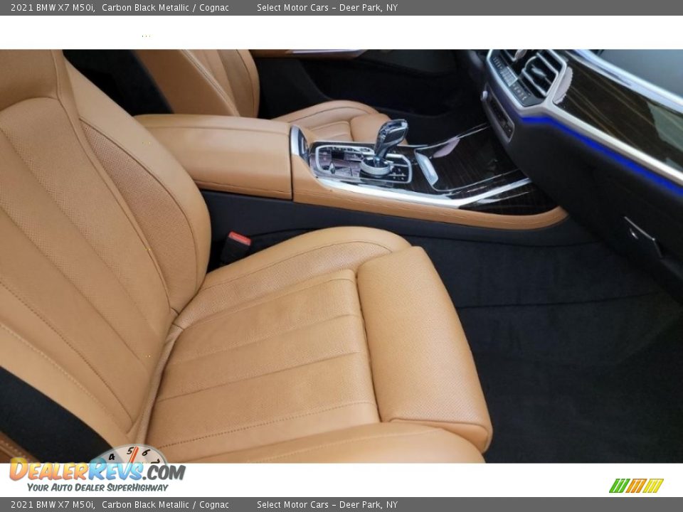 2021 BMW X7 M50i Carbon Black Metallic / Cognac Photo #8