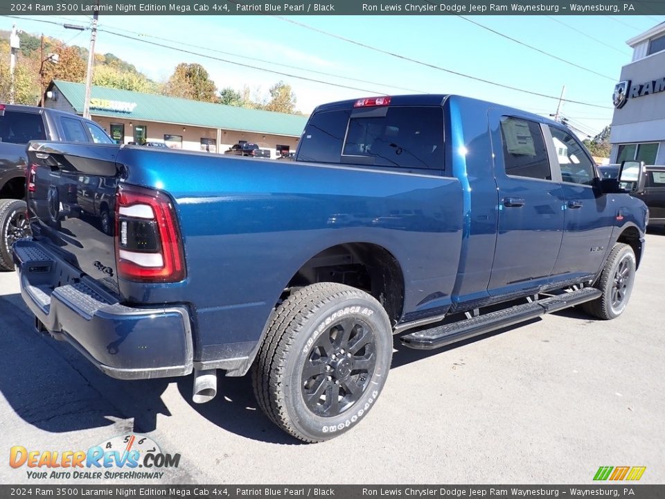 Patriot Blue Pearl 2024 Ram 3500 Laramie Night Edition Mega Cab 4x4 Photo #6