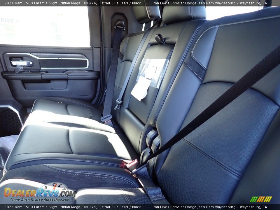 Rear Seat of 2024 Ram 3500 Laramie Night Edition Mega Cab 4x4 Photo #12