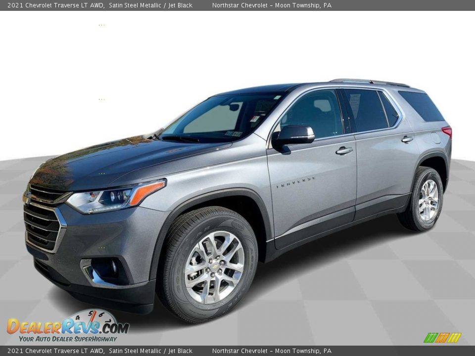 2021 Chevrolet Traverse LT AWD Satin Steel Metallic / Jet Black Photo #1