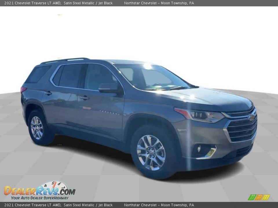 2021 Chevrolet Traverse LT AWD Satin Steel Metallic / Jet Black Photo #2