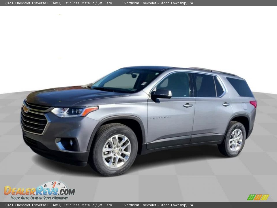 2021 Chevrolet Traverse LT AWD Satin Steel Metallic / Jet Black Photo #4