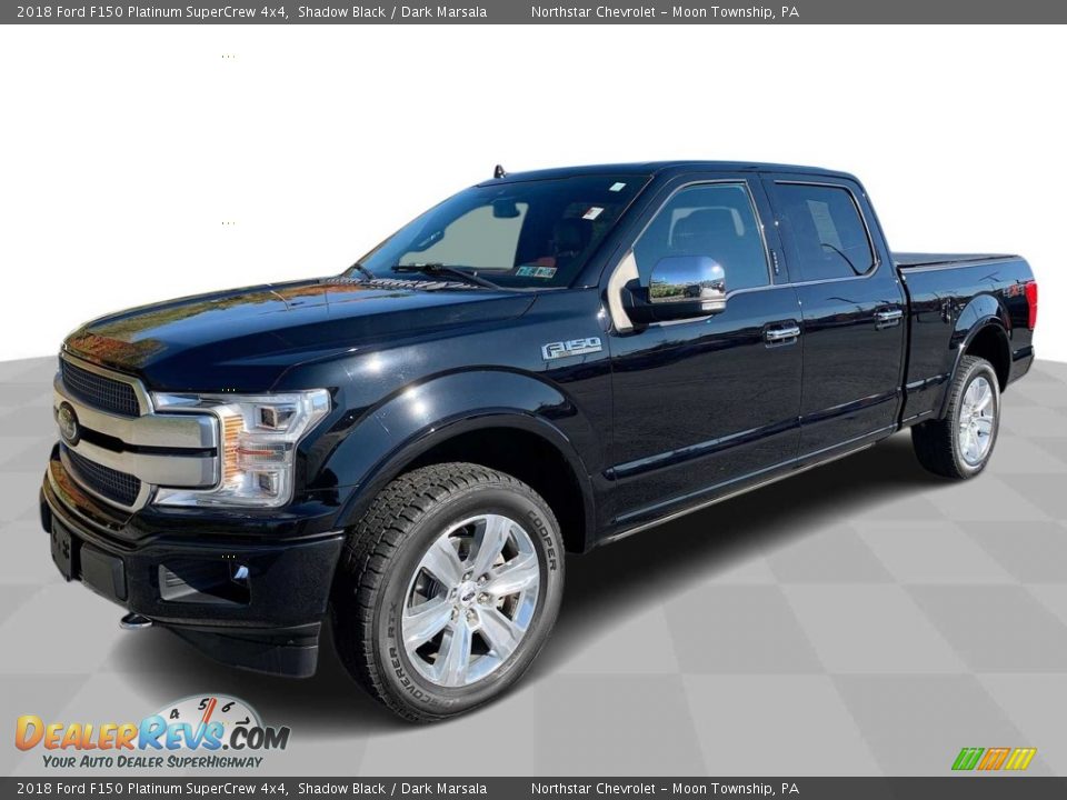 2018 Ford F150 Platinum SuperCrew 4x4 Shadow Black / Dark Marsala Photo #1