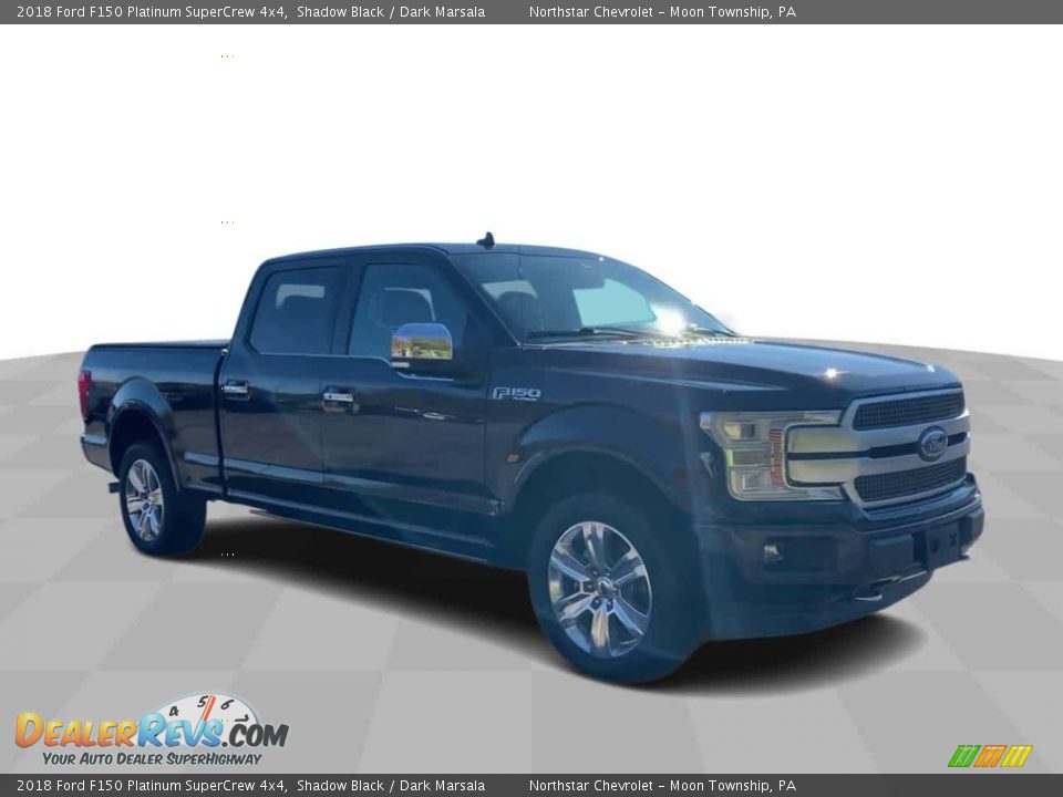 2018 Ford F150 Platinum SuperCrew 4x4 Shadow Black / Dark Marsala Photo #2