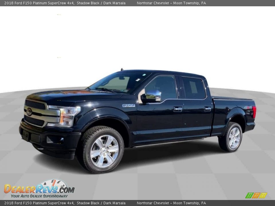 2018 Ford F150 Platinum SuperCrew 4x4 Shadow Black / Dark Marsala Photo #4