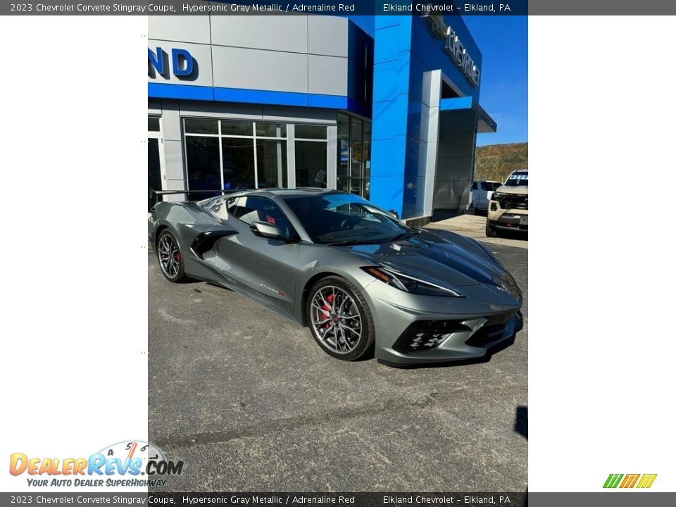 2023 Chevrolet Corvette Stingray Coupe Hypersonic Gray Metallic / Adrenaline Red Photo #1