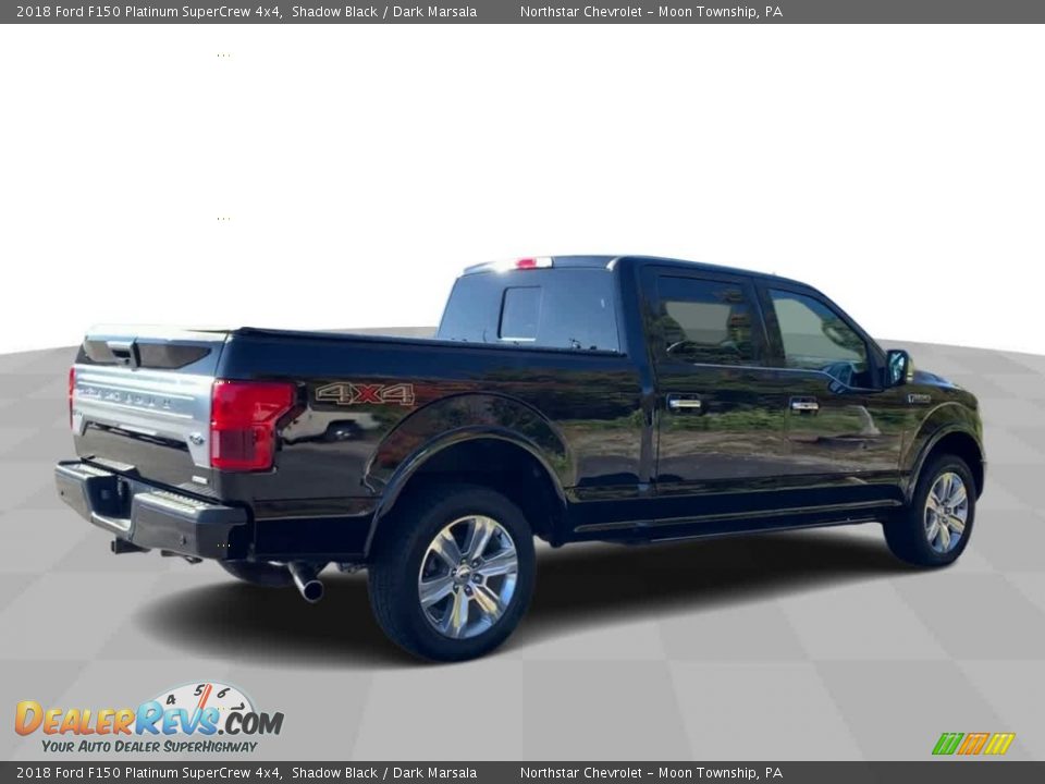 2018 Ford F150 Platinum SuperCrew 4x4 Shadow Black / Dark Marsala Photo #8