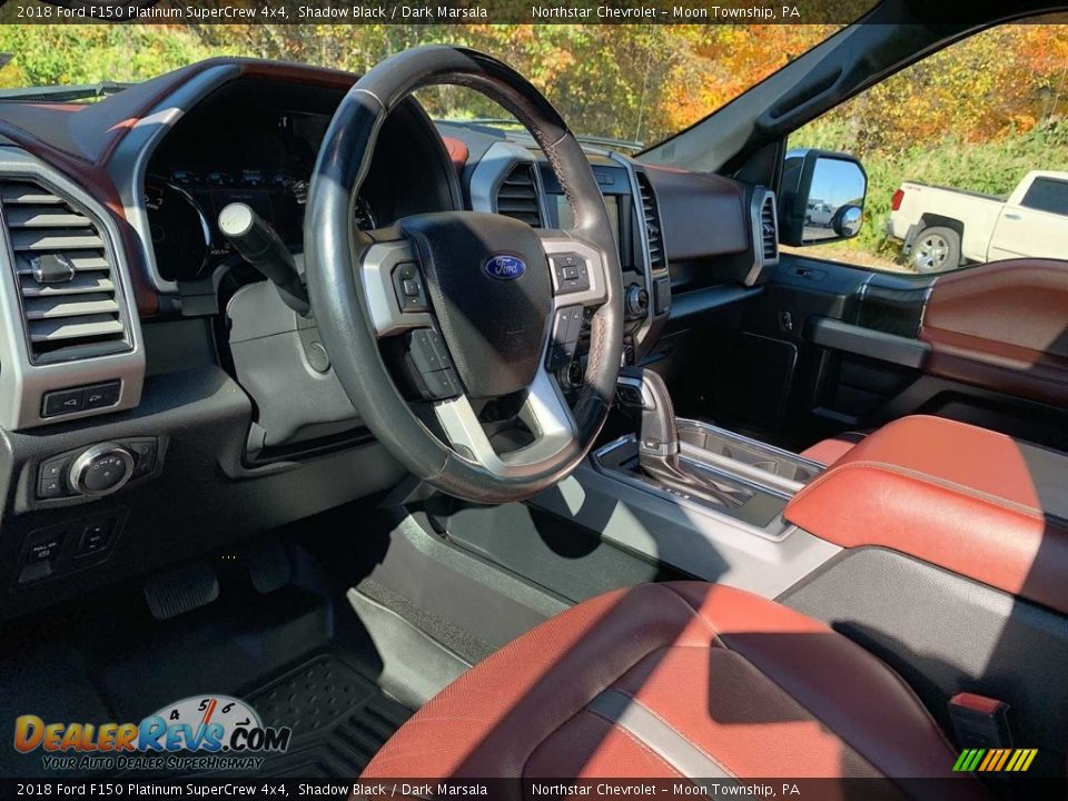 2018 Ford F150 Platinum SuperCrew 4x4 Shadow Black / Dark Marsala Photo #10