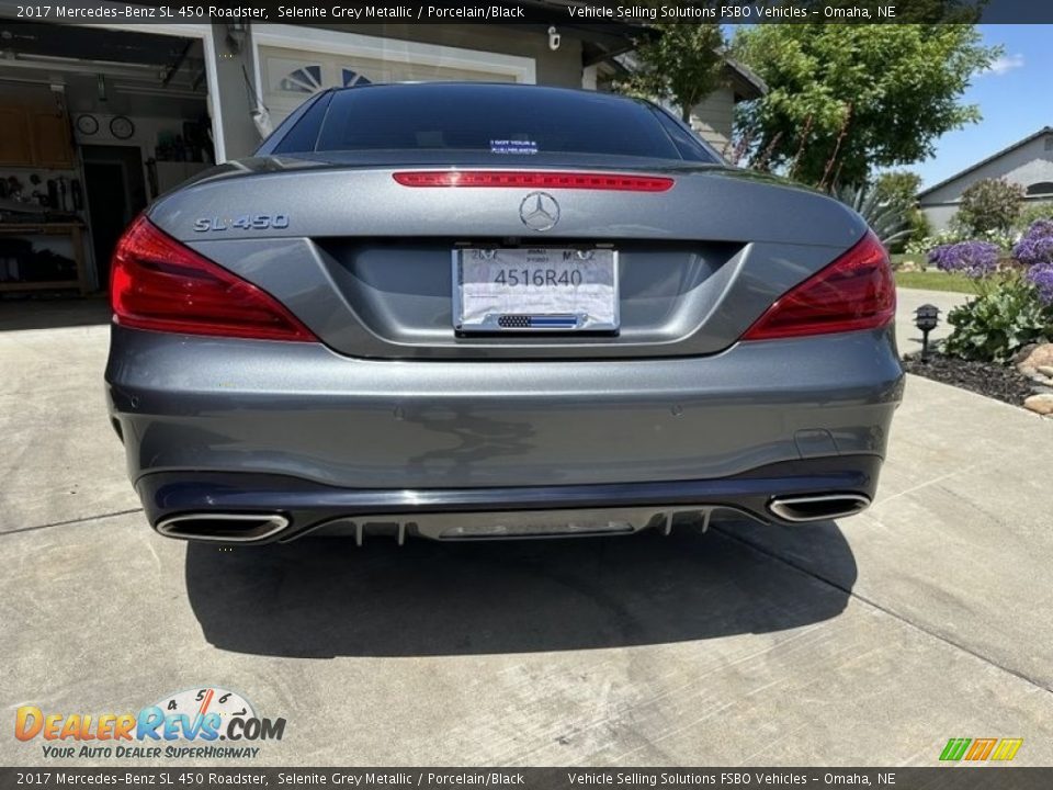 2017 Mercedes-Benz SL 450 Roadster Selenite Grey Metallic / Porcelain/Black Photo #11