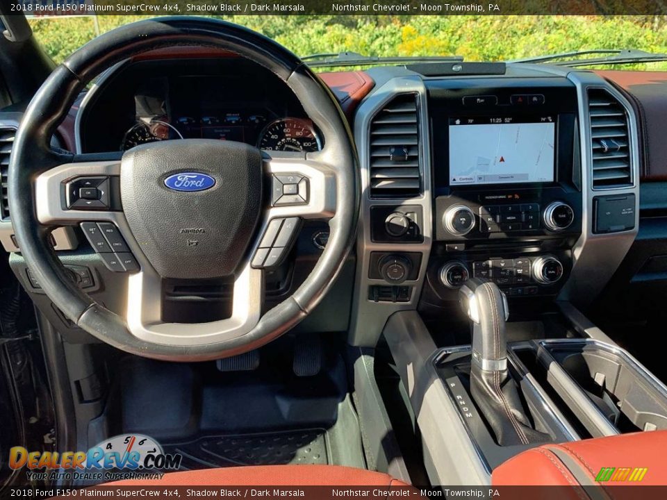 2018 Ford F150 Platinum SuperCrew 4x4 Shadow Black / Dark Marsala Photo #21