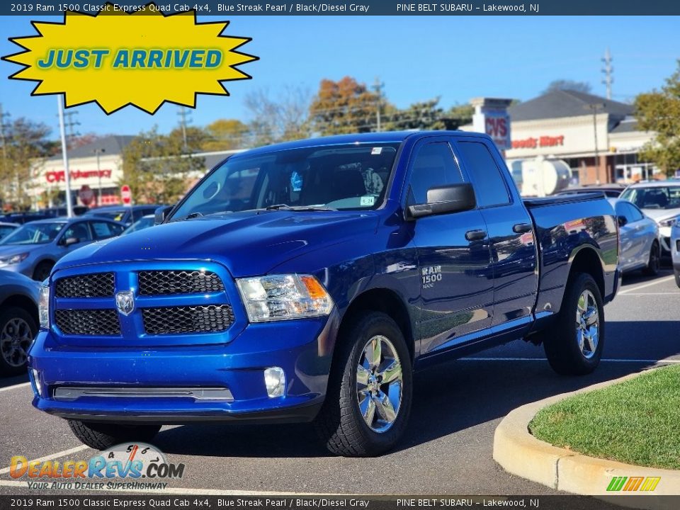 2019 Ram 1500 Classic Express Quad Cab 4x4 Blue Streak Pearl / Black/Diesel Gray Photo #1