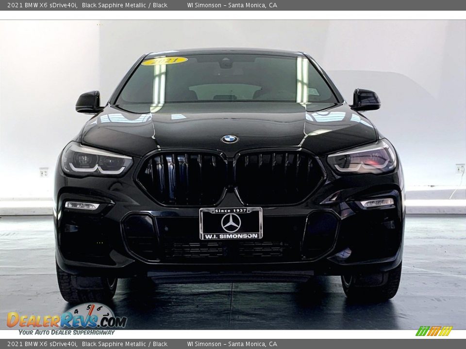 2021 BMW X6 sDrive40i Black Sapphire Metallic / Black Photo #2