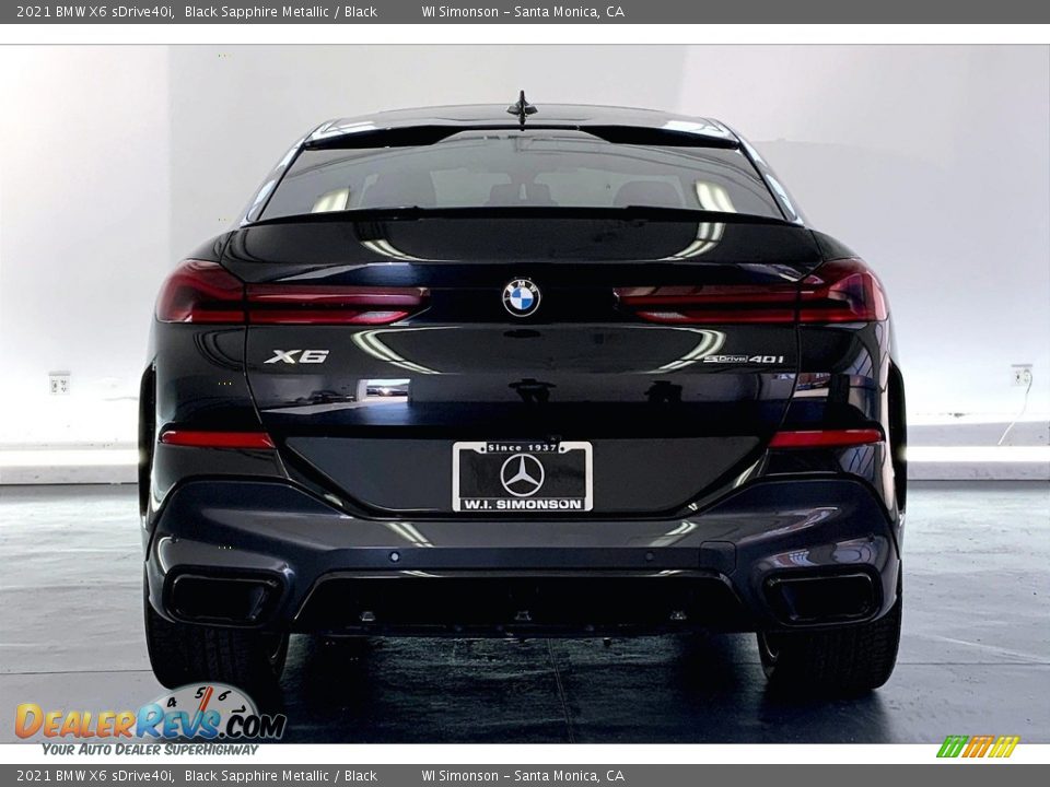 2021 BMW X6 sDrive40i Black Sapphire Metallic / Black Photo #3